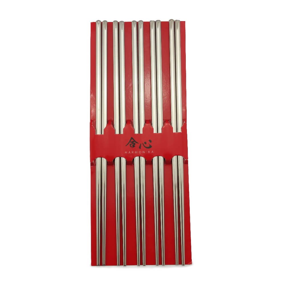 Harmonika Stainless Steel Chopstick Set 5 Pairs