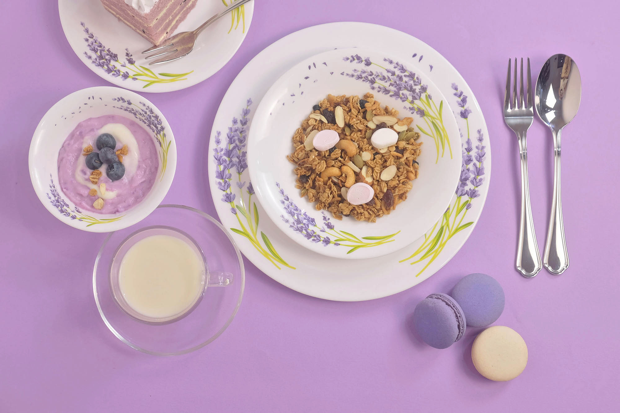 Dinexe Opal Glass Dinnerware Set 24pcs - Lavender