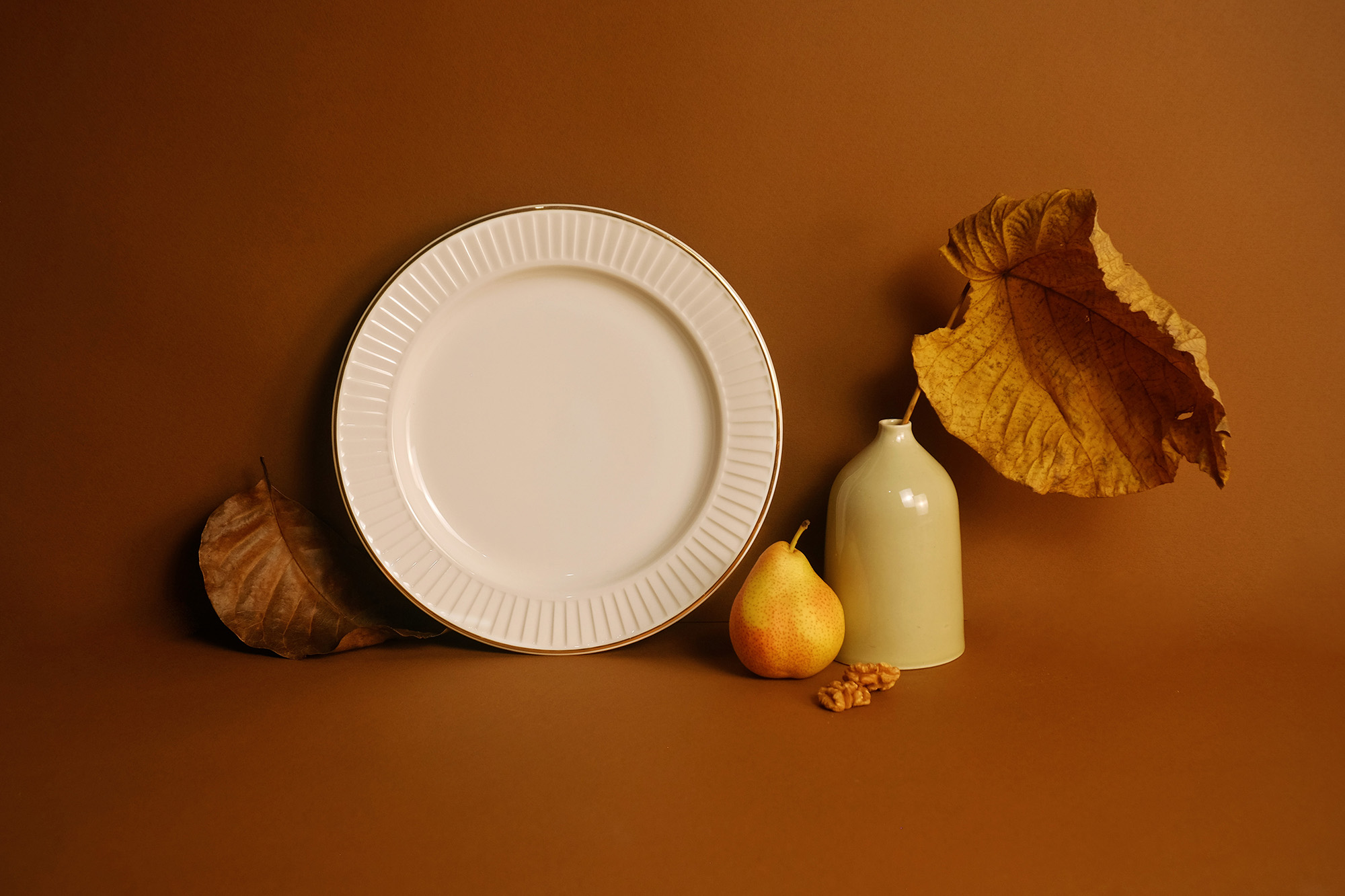 Drape Gold Dinner Plate