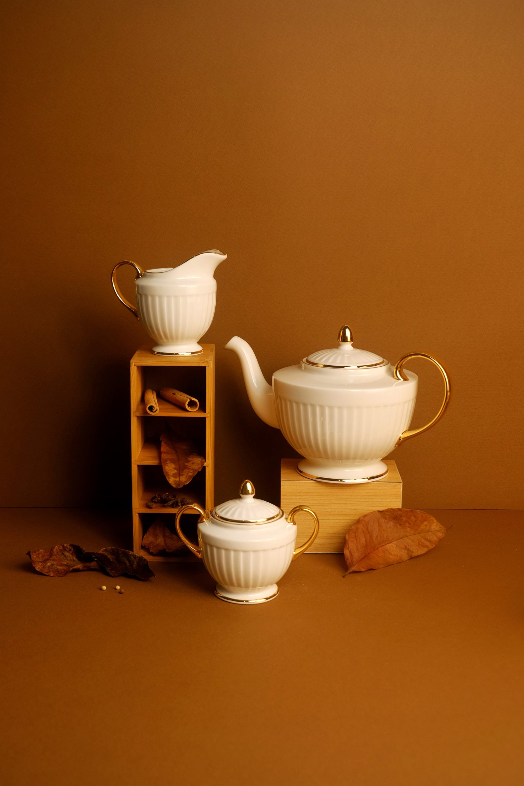 Drape Gold Sugar Bowl