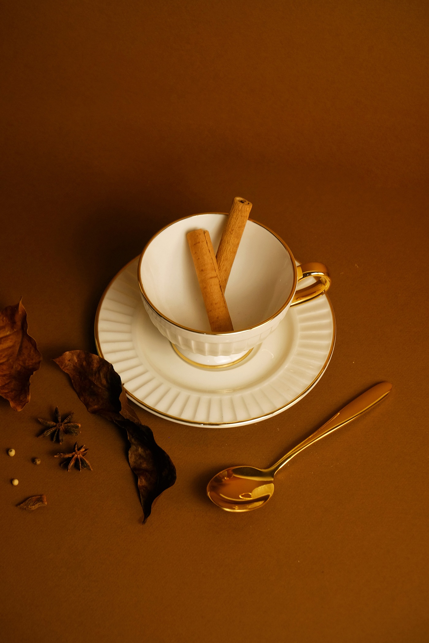 Drape Gold Cup & Saucer