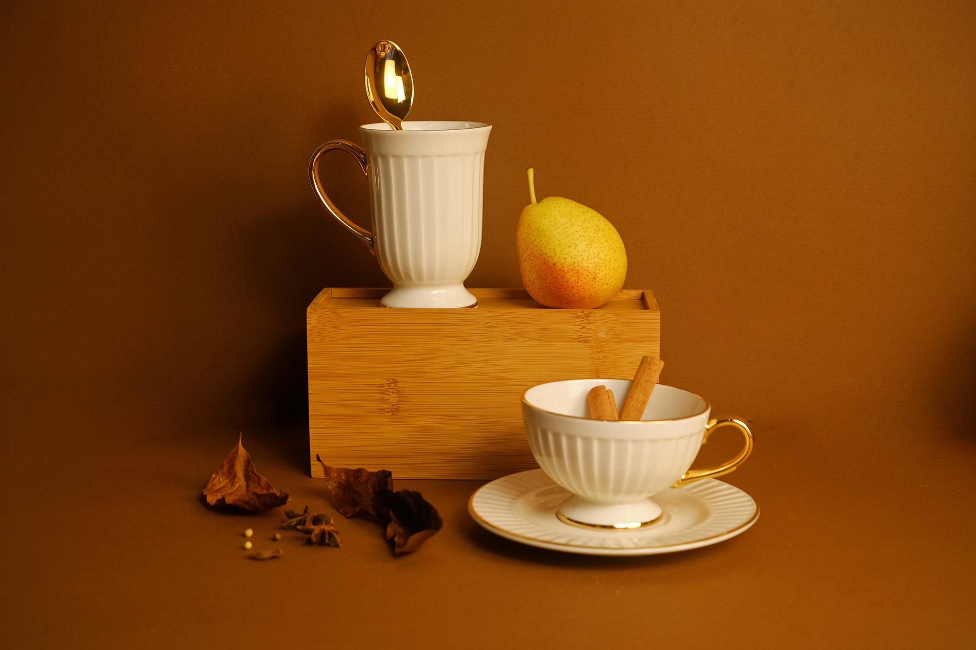 Drape Gold Cup & Saucer