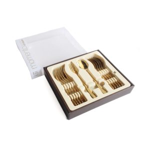 Arezzo Gold Cutlery Set 12pcs - Momento Ermas