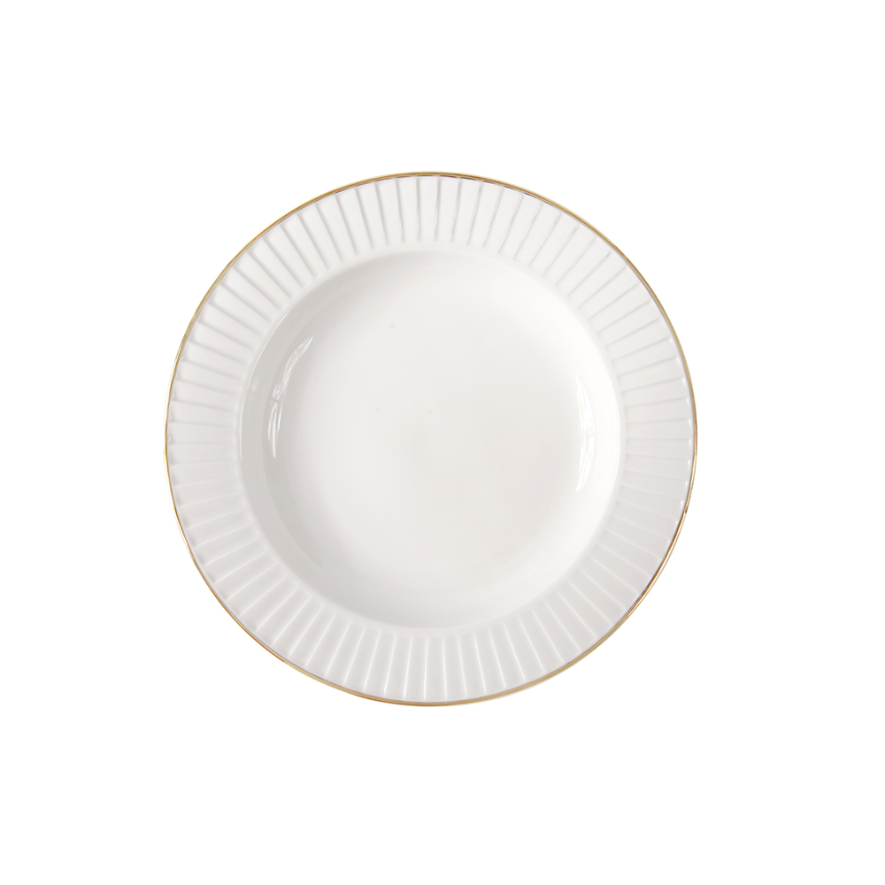 Drape Gold Soup Plate
