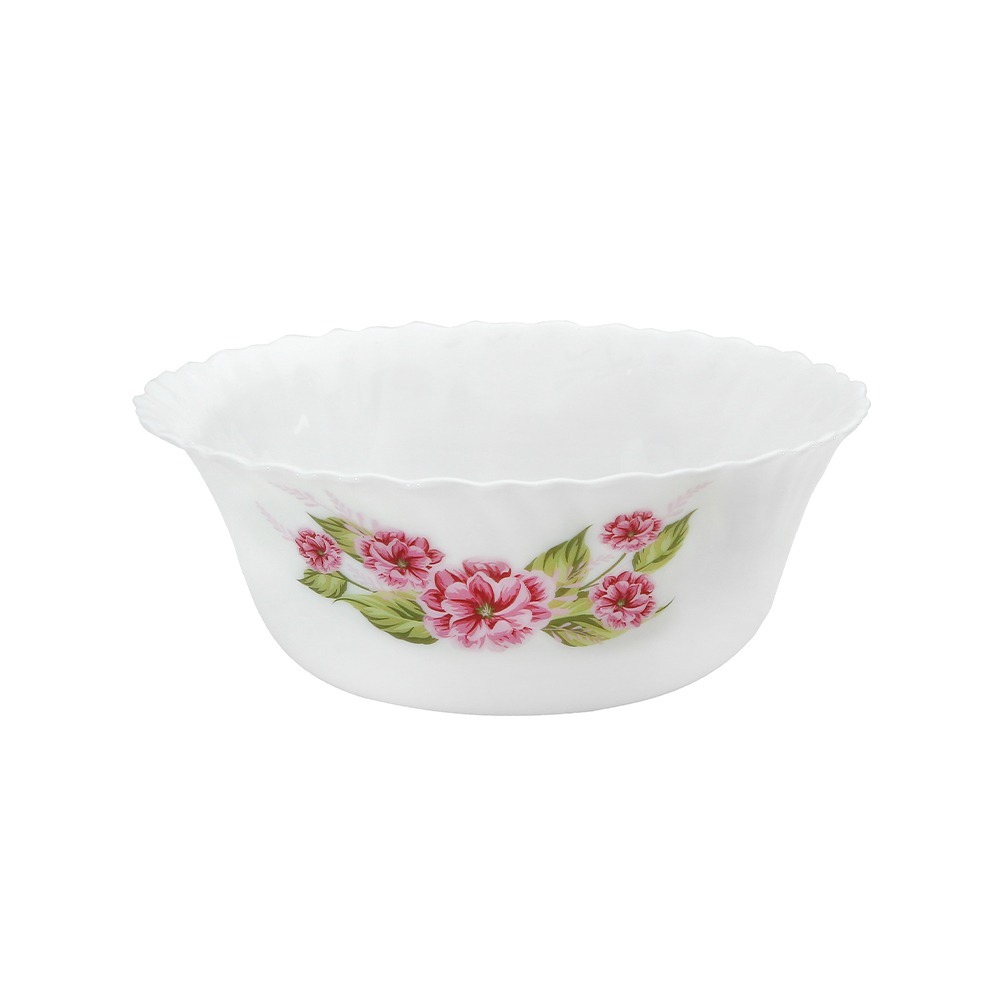 Dinexe Opal Glass Dinnerware Set 24pcs - Wavy Camellia Bloom