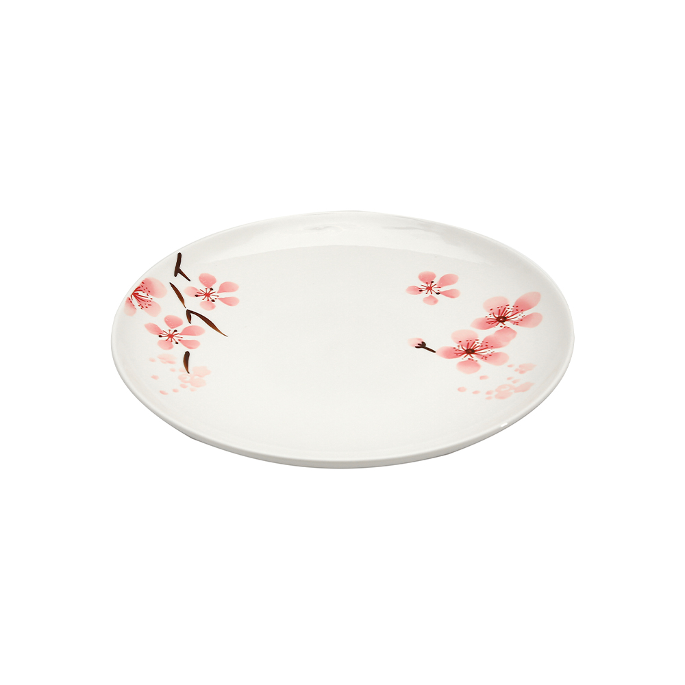 Sakura Hand Painted Coupe Side Plate 8"