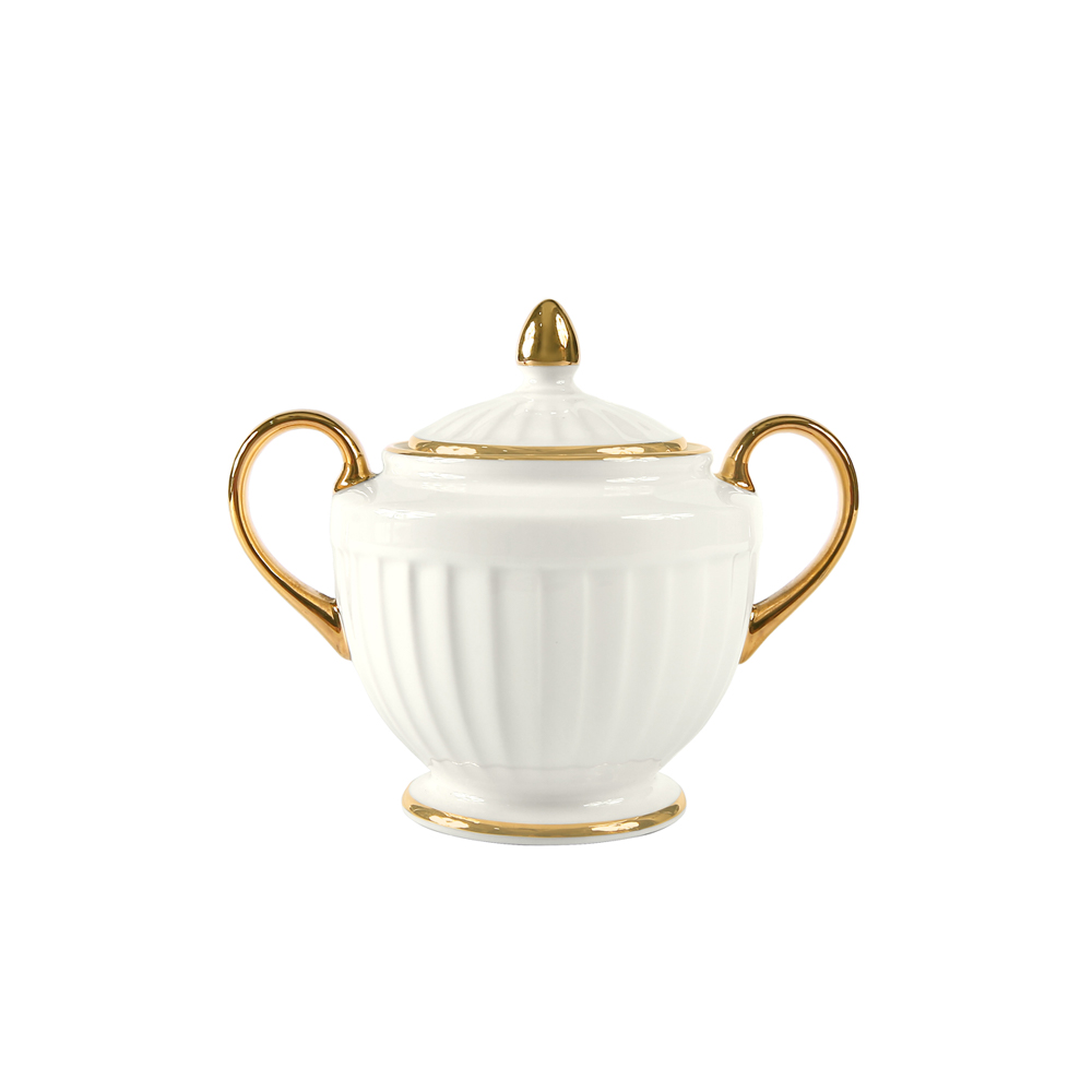 Drape Gold Sugar Bowl