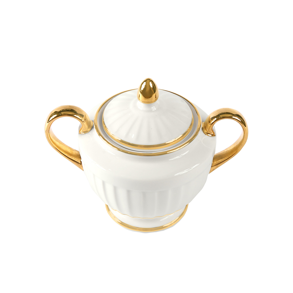 Drape Gold Sugar Bowl