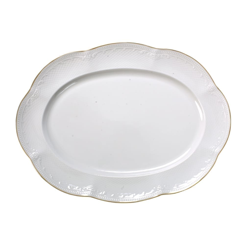 Noble Gold Oval Plate 36.0 Cm