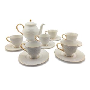 E'Clat Teapot and Cup & Saucer Set 13pcs