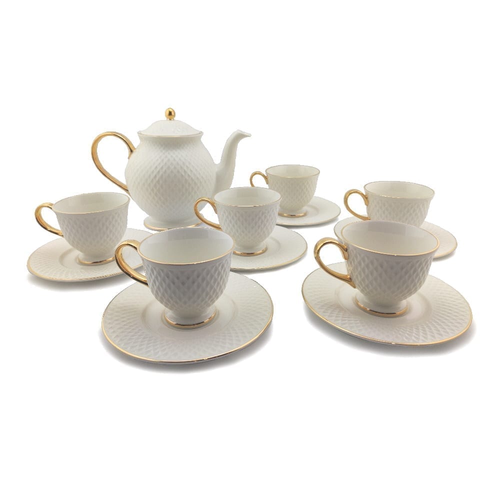 E'Clat Teapot and Cup & Saucer Set 13pcs