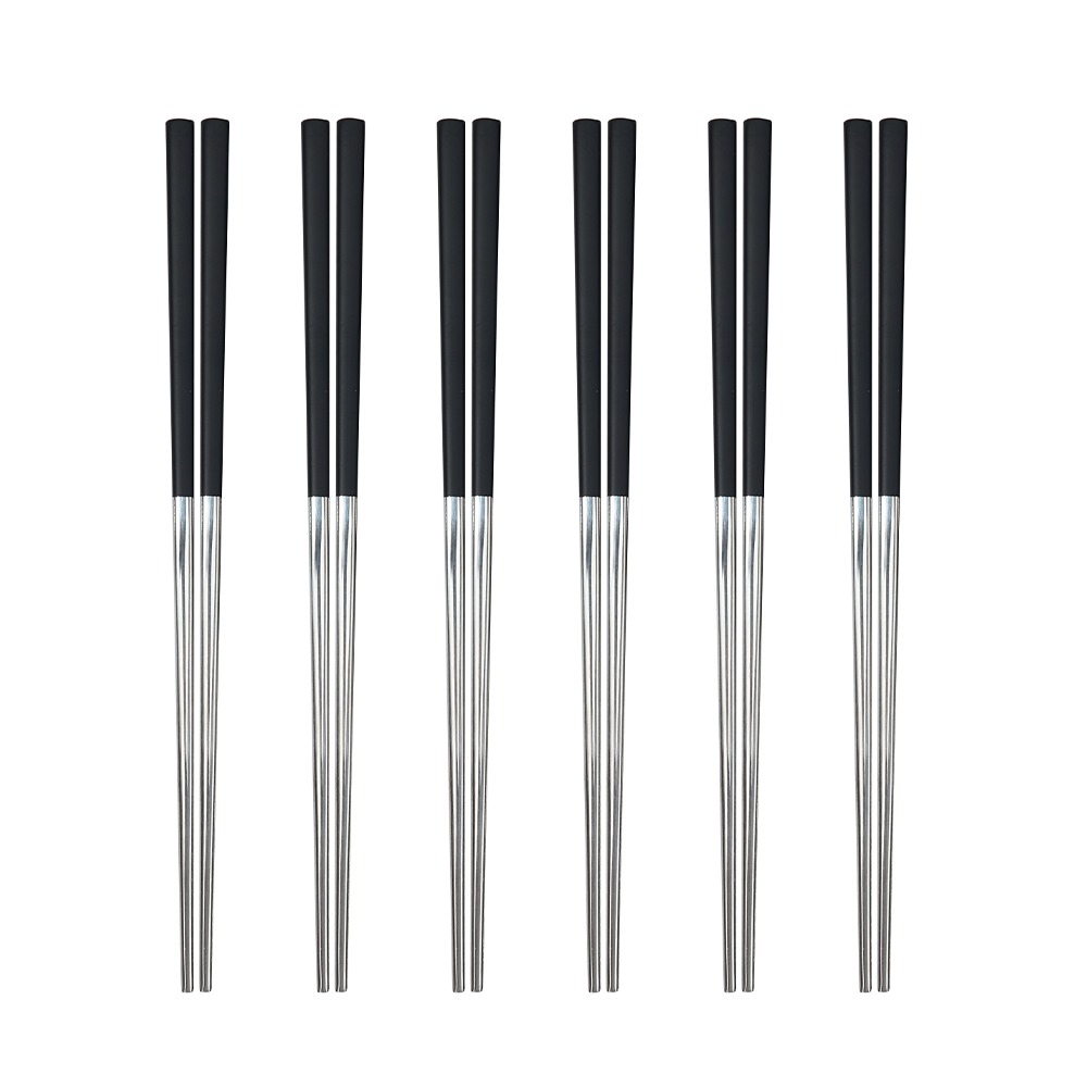 Harmonika Stainless Steel Chopstick - Black/Silver