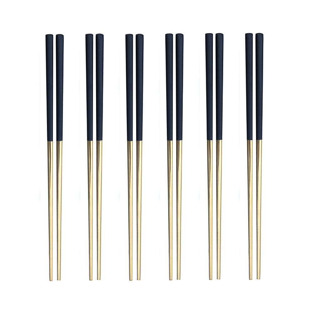 Harmonika Stainless Steel Chopstick - Black/Gold