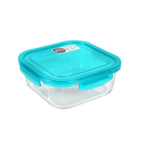 Ecolock Borosilicate Glass Food Storage Container 1100 Ml - Turquoise