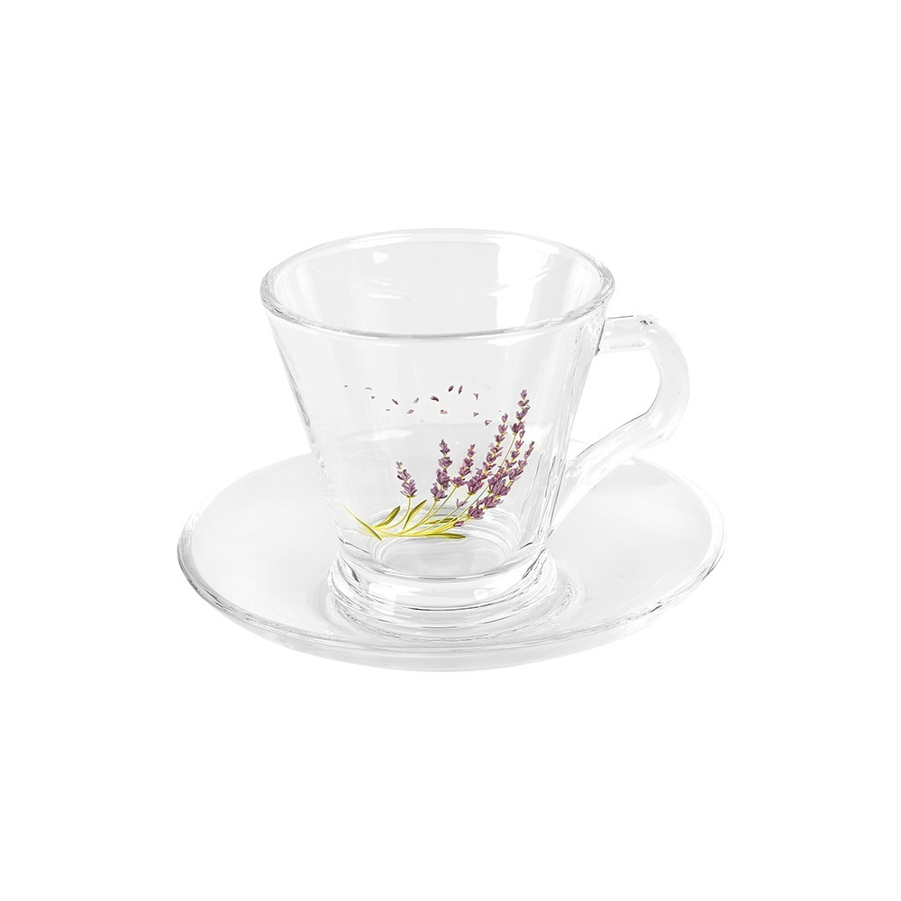 Doppio High Borosilicate Teapot and Cup Set 13pcs - Lavender