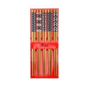 Harmonika Bamboo Chopstick Set 5 Pairs - Dahwa