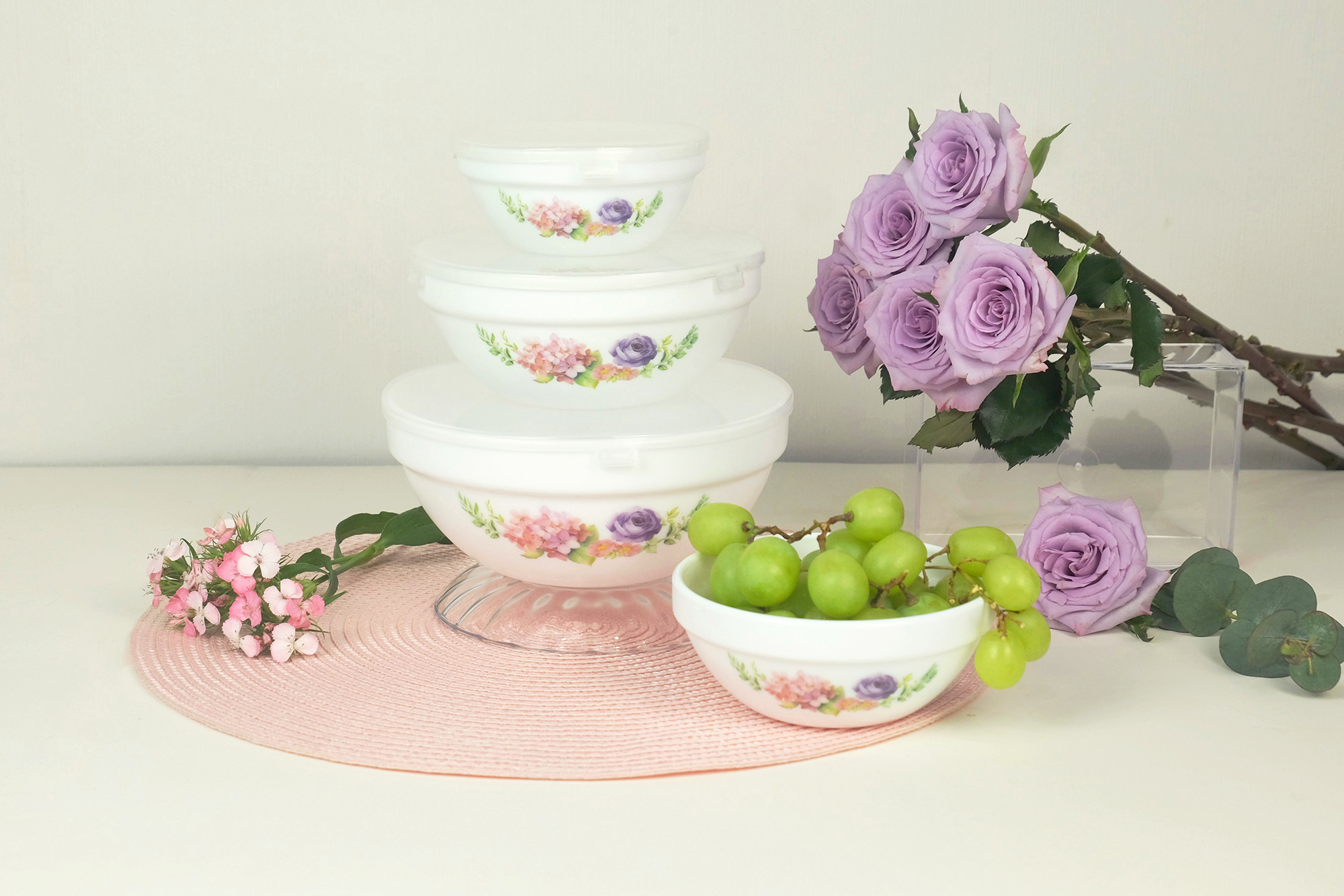 Dinexe Opal Glass Dinnerware Set 16pcs - La' Rossa