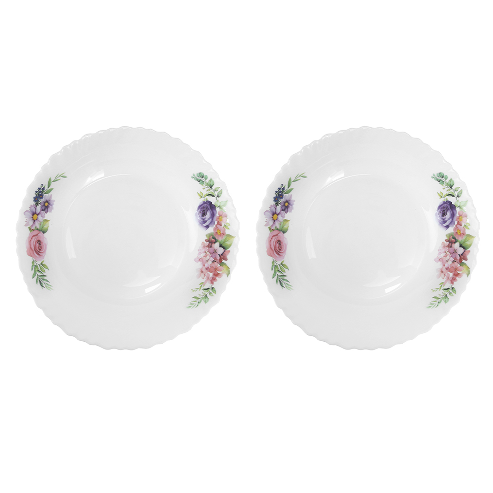 Dinexe Opal Glass Serving Deep Plate 11" Set 2pcs - La' Rossa