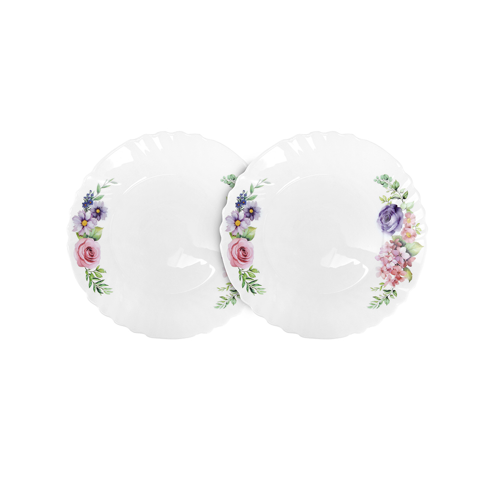 Dinexe Opal Glass Dessert Side Plate 8" Set 2pcs - La' Rossa
