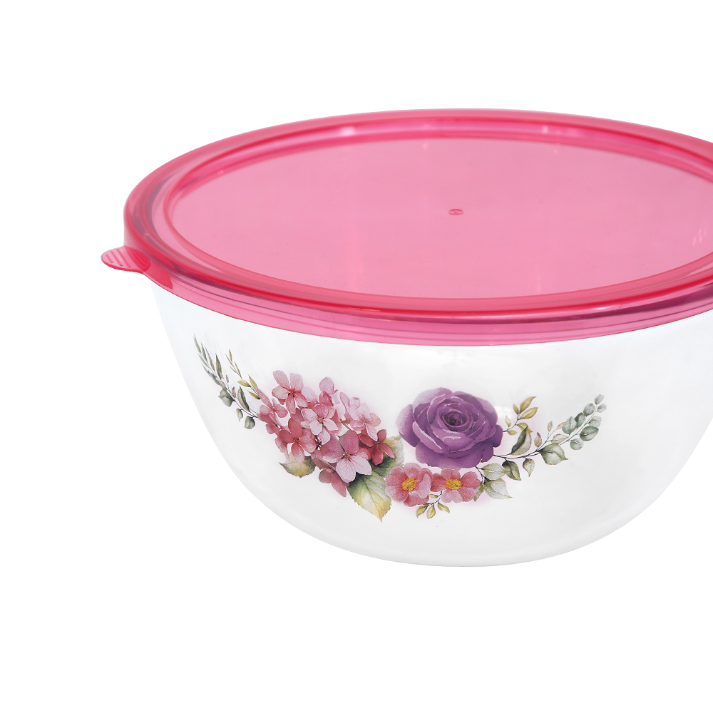 Ecolock High Borosilicate Glass Round Bowl with Lid Set 4pcs - La' Rossa