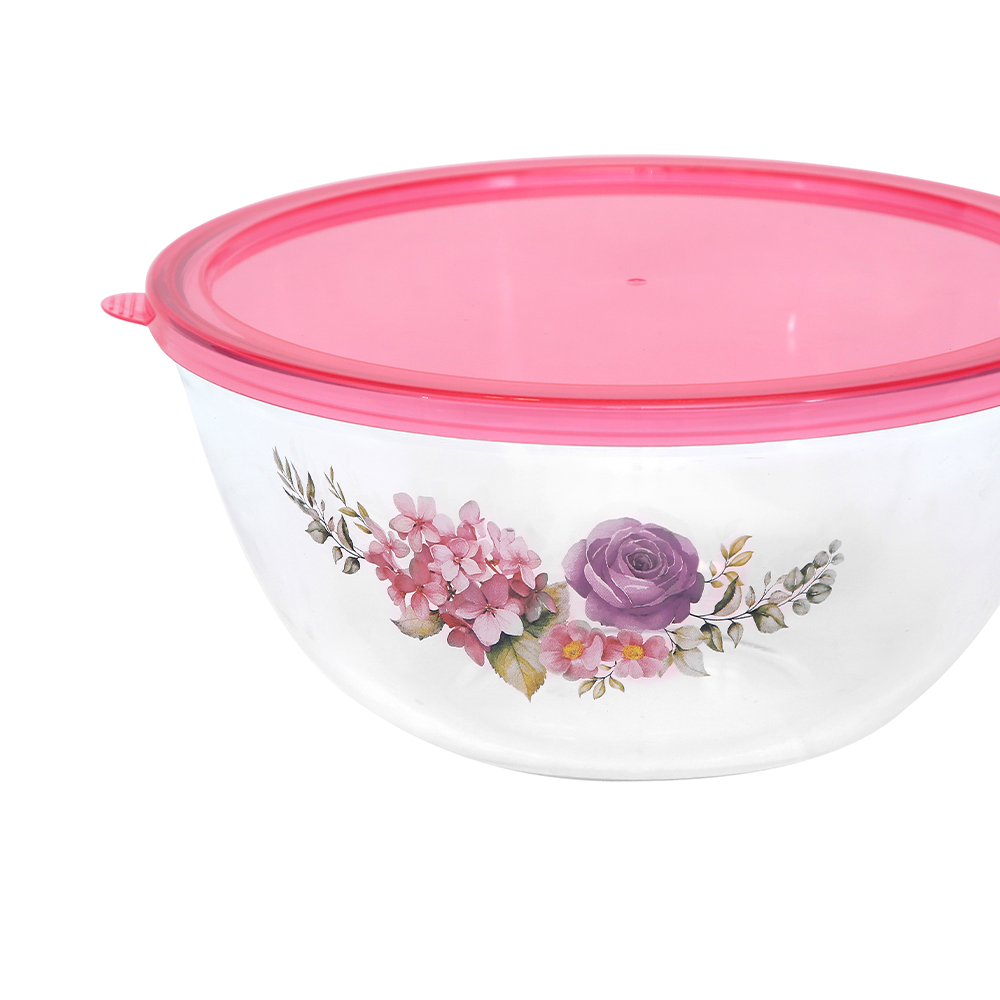 Ecolock High Borosilicate Glass Round Bowl with Lid Set 2pcs - La' Rossa