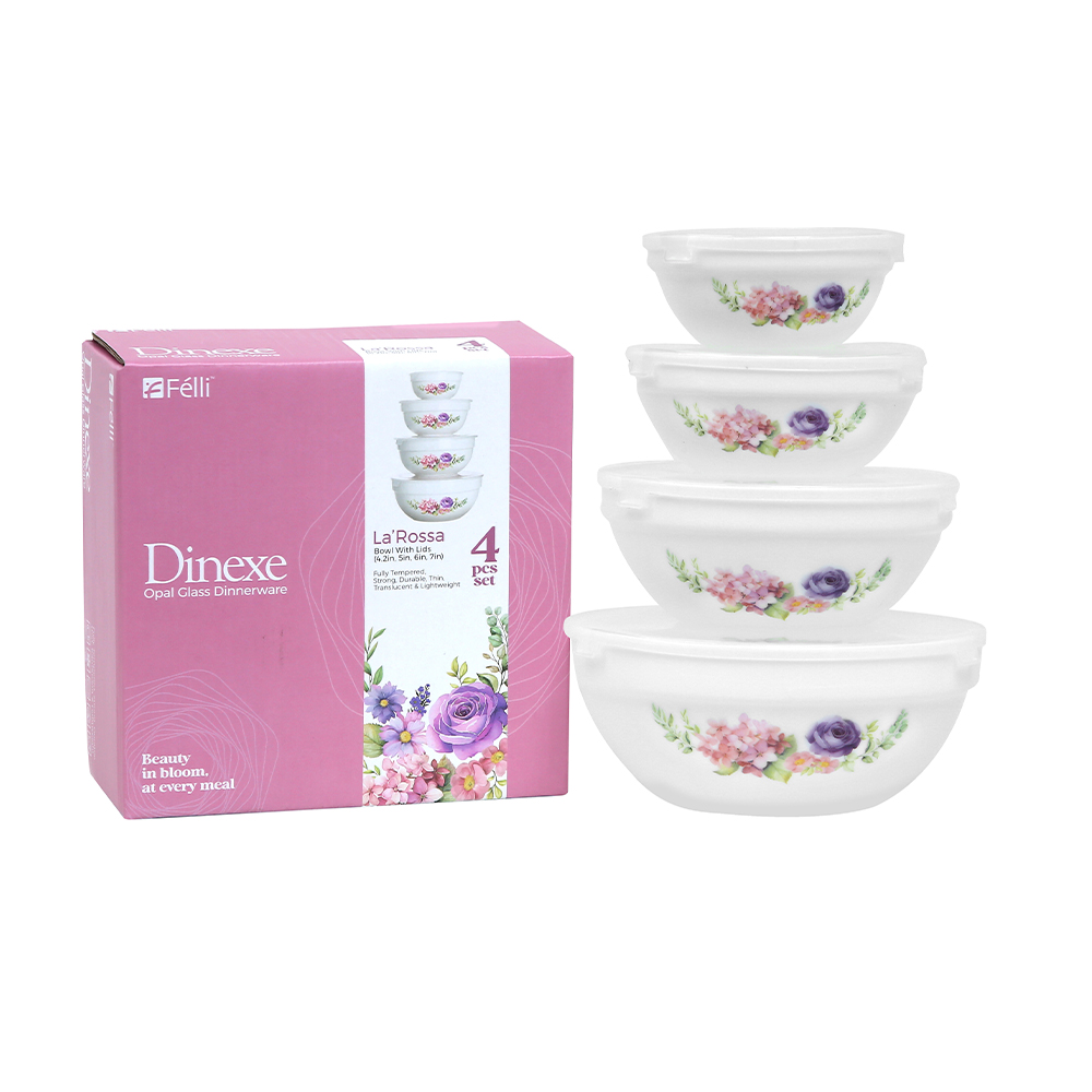 Dinexe Opal Glass Dinnerware Set 24pcs - La' Rossa