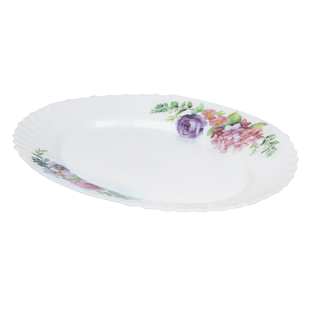 Dinexe Opal Glass Serving Oval Plate 12" Set 1pcs - La' Rossa