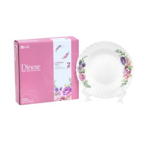 Dinexe Opal Glass Soup Plate 9" Set 2pcs - La' Rossa