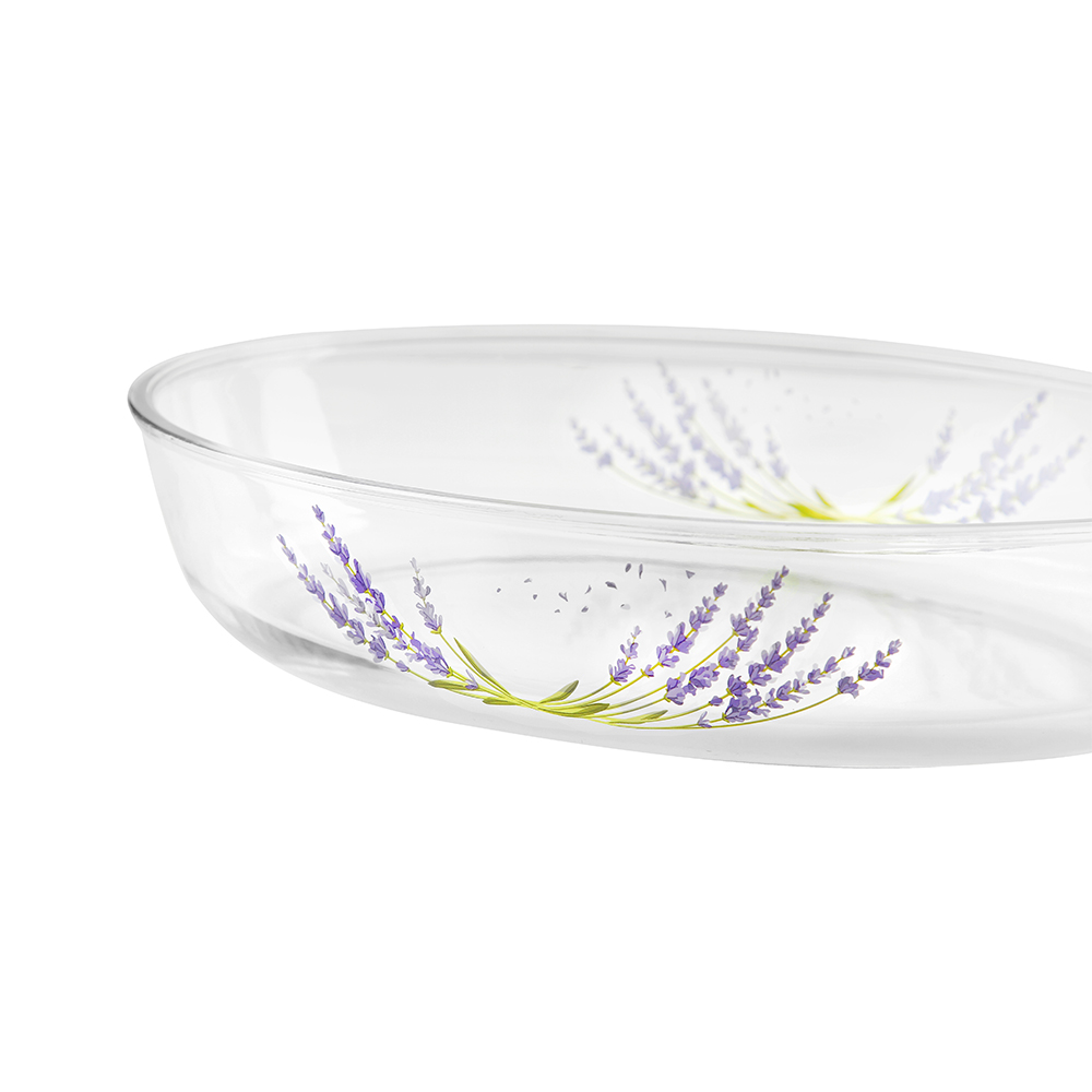 Ecolock High Borosilicate Glass Oval Baking Dish Set 2pcs - Lavender