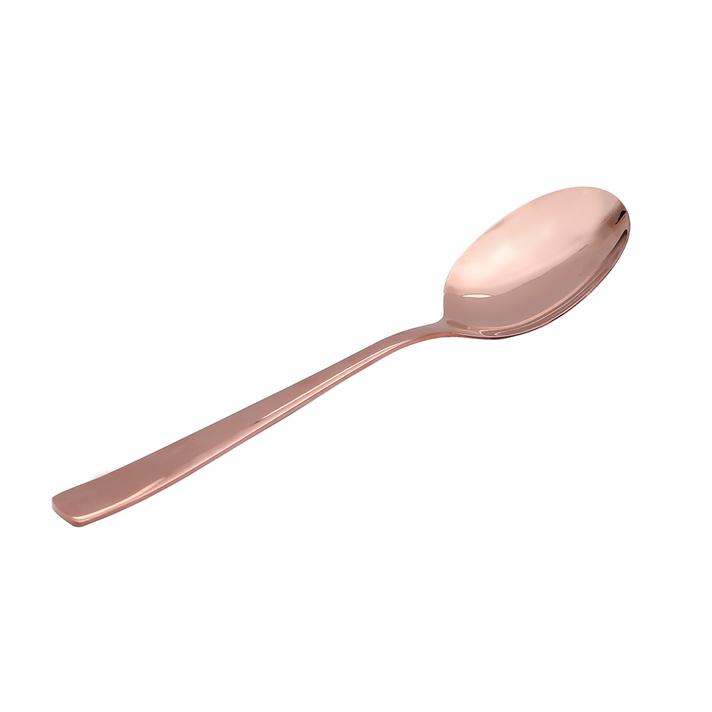 Curve Rose Gold Serving Salad Spoon & Fork (2pcs)