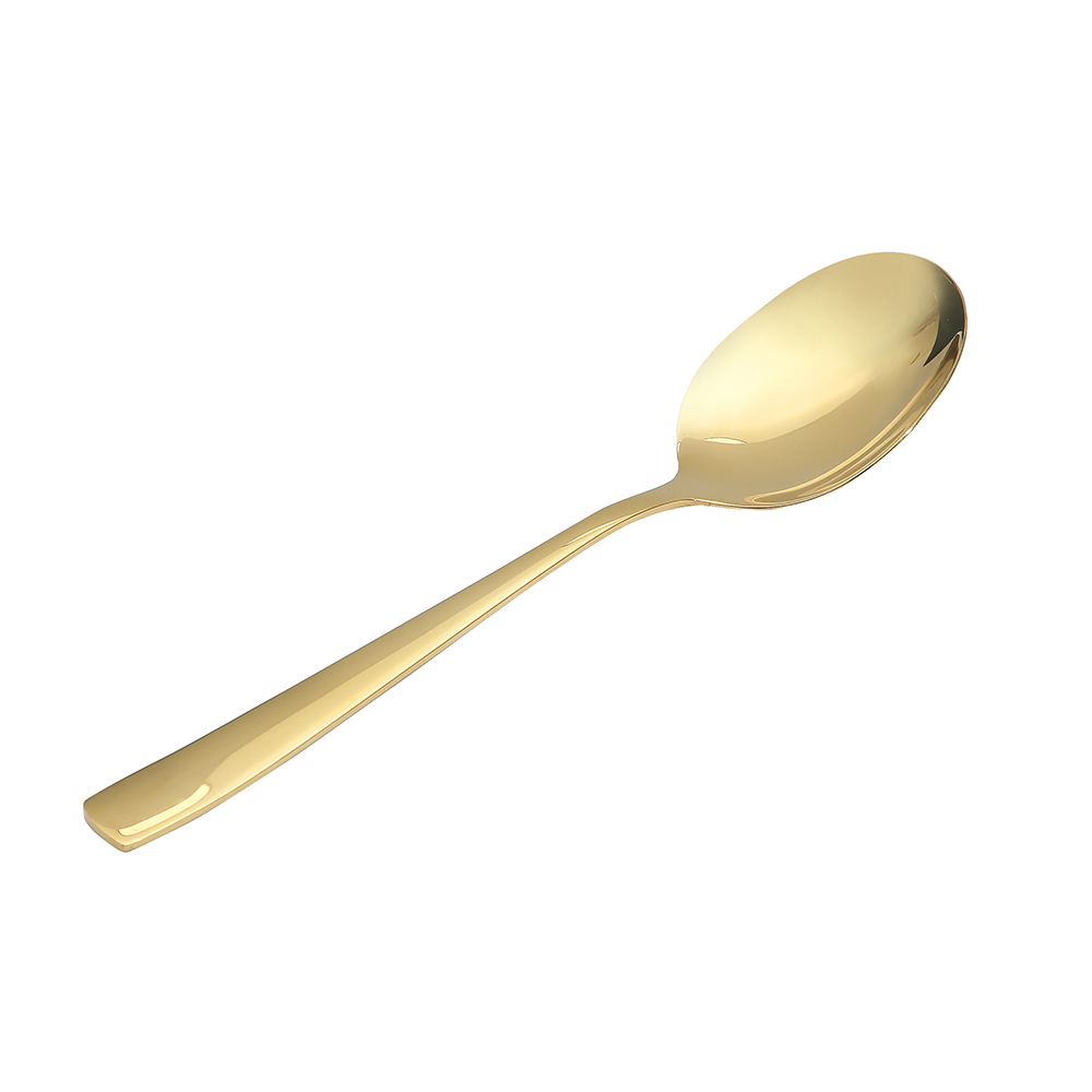 Curve Gold Serving Salad Spoon & Fork (2pcs)