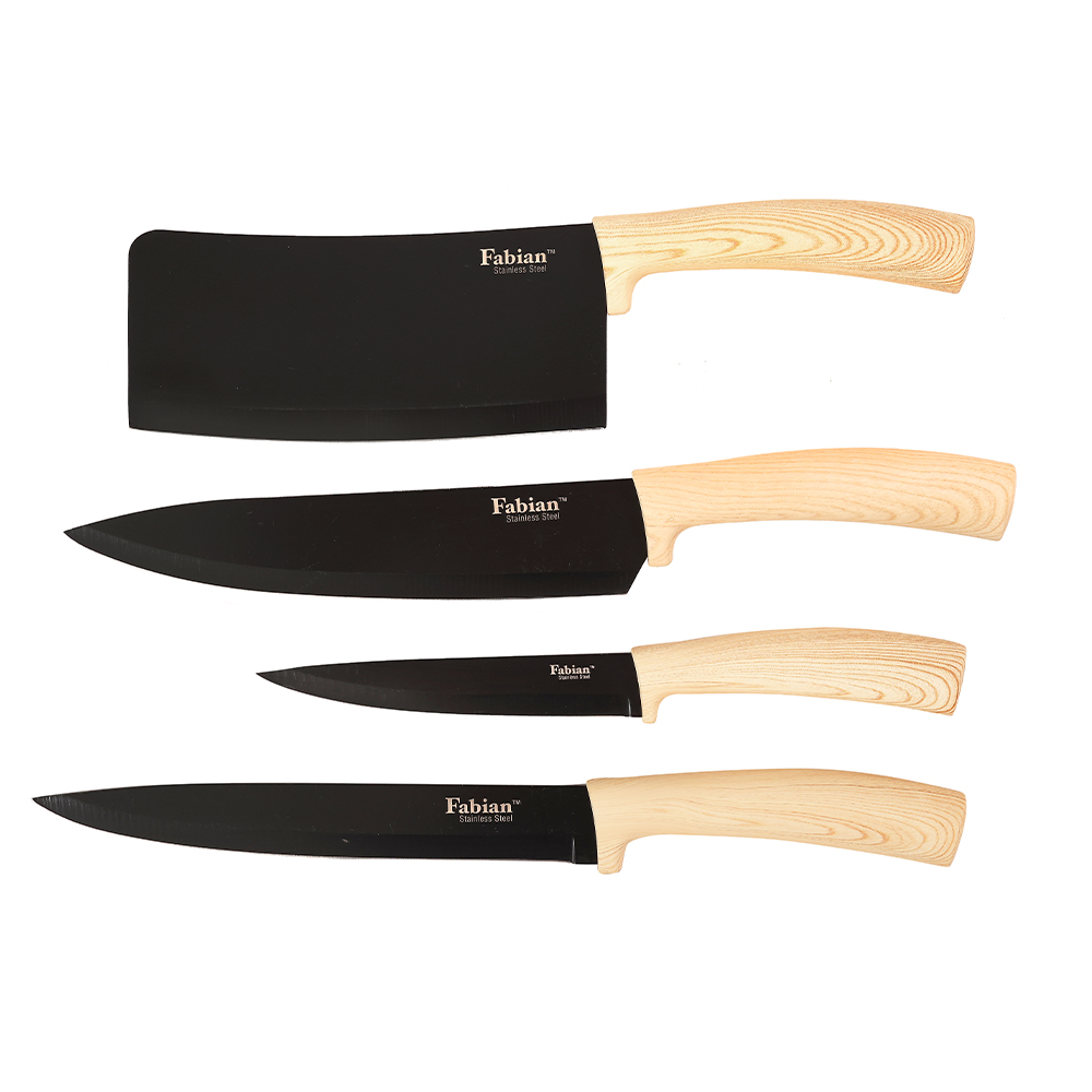 Fabian Kuro & Ki Knife Block Set 5pcs - Light Brown