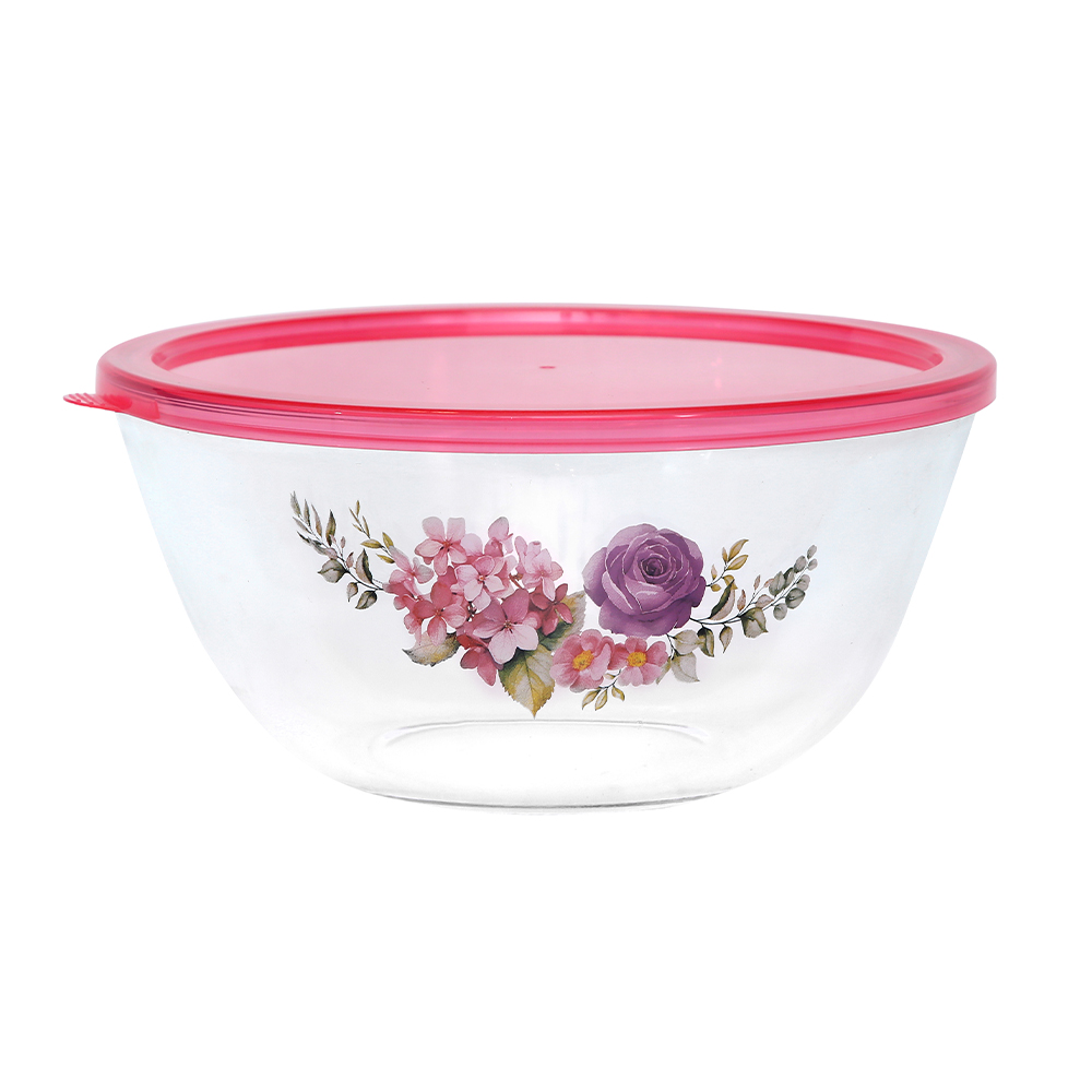 Ecolock High Borosilicate & Opal Glass Serveware Combo Set 5pcs - La' Rossa (With Free Gift)