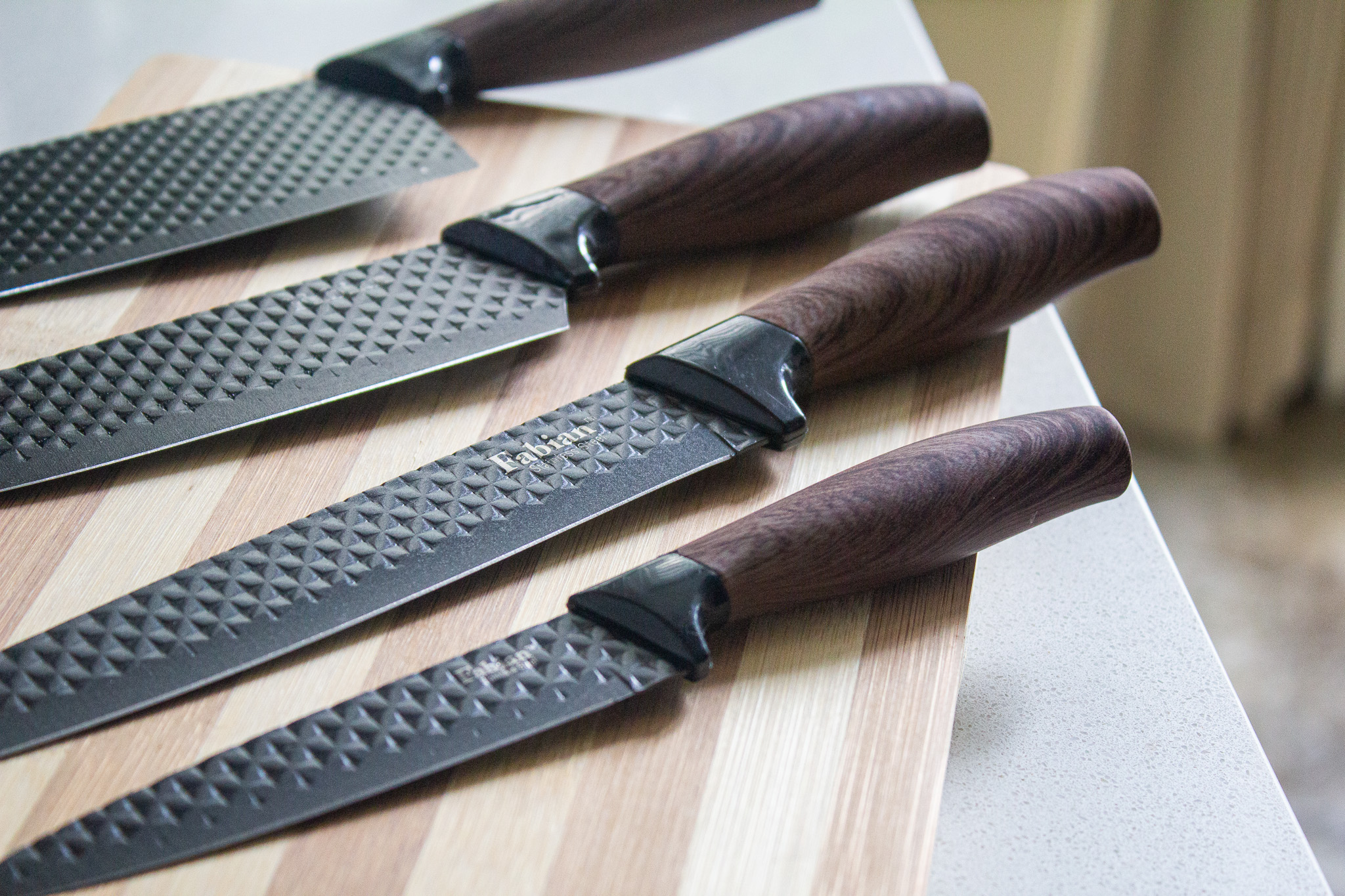 Fabian Kuro & Ki Knife Block Set 5pcs - Dark Brown