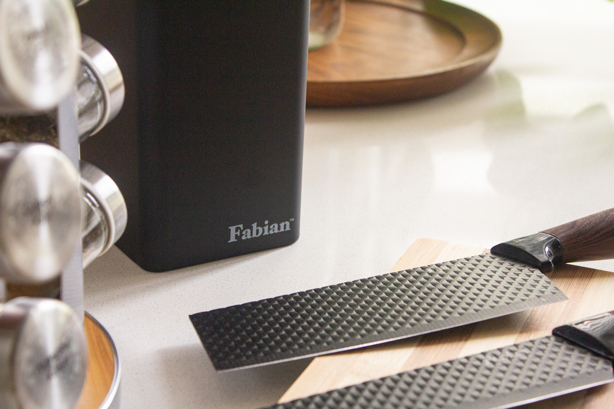 Fabian Kuro & Ki Knife Block Set 5pcs - Dark Brown