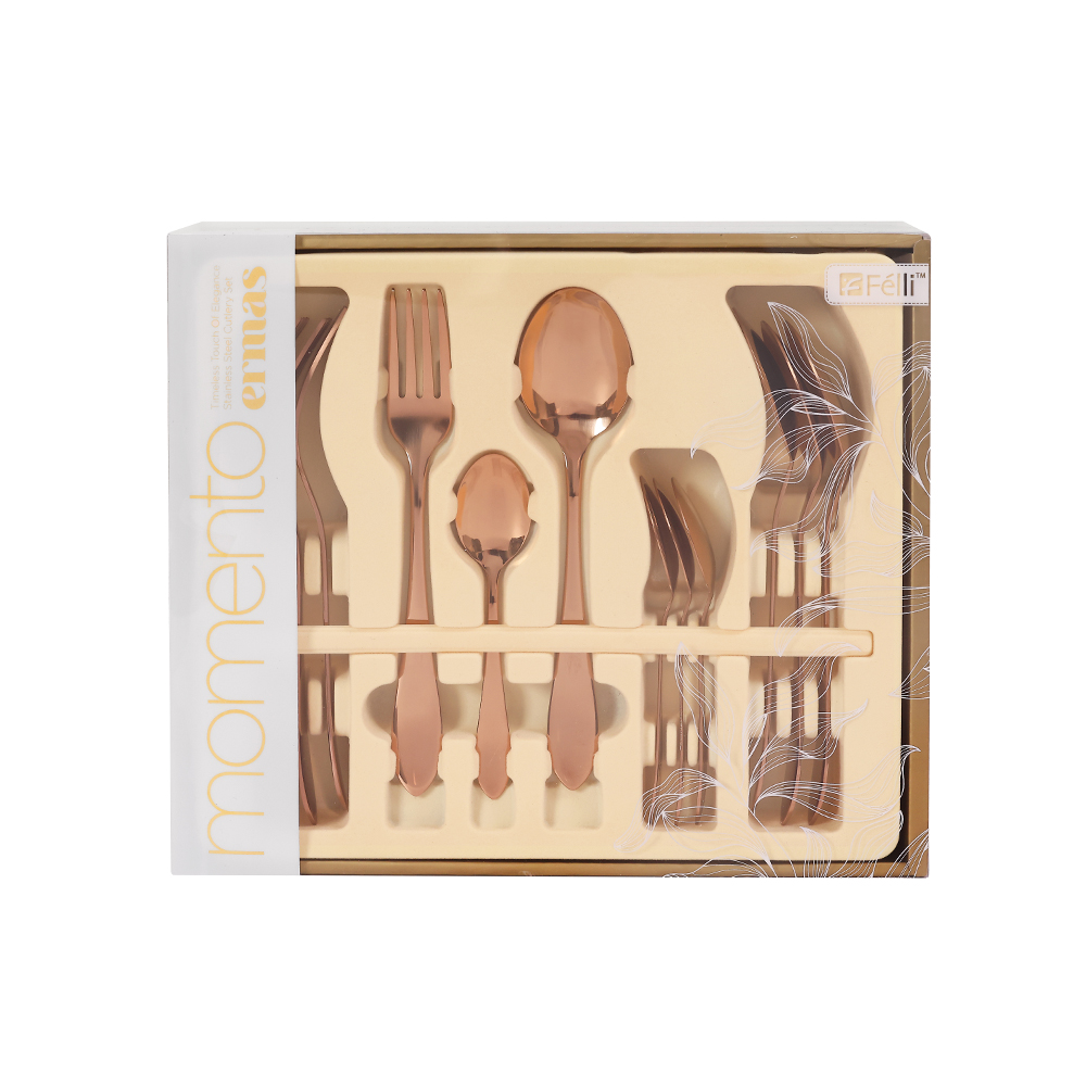 Montreal Rose Gold Cutlery Set 12pcs