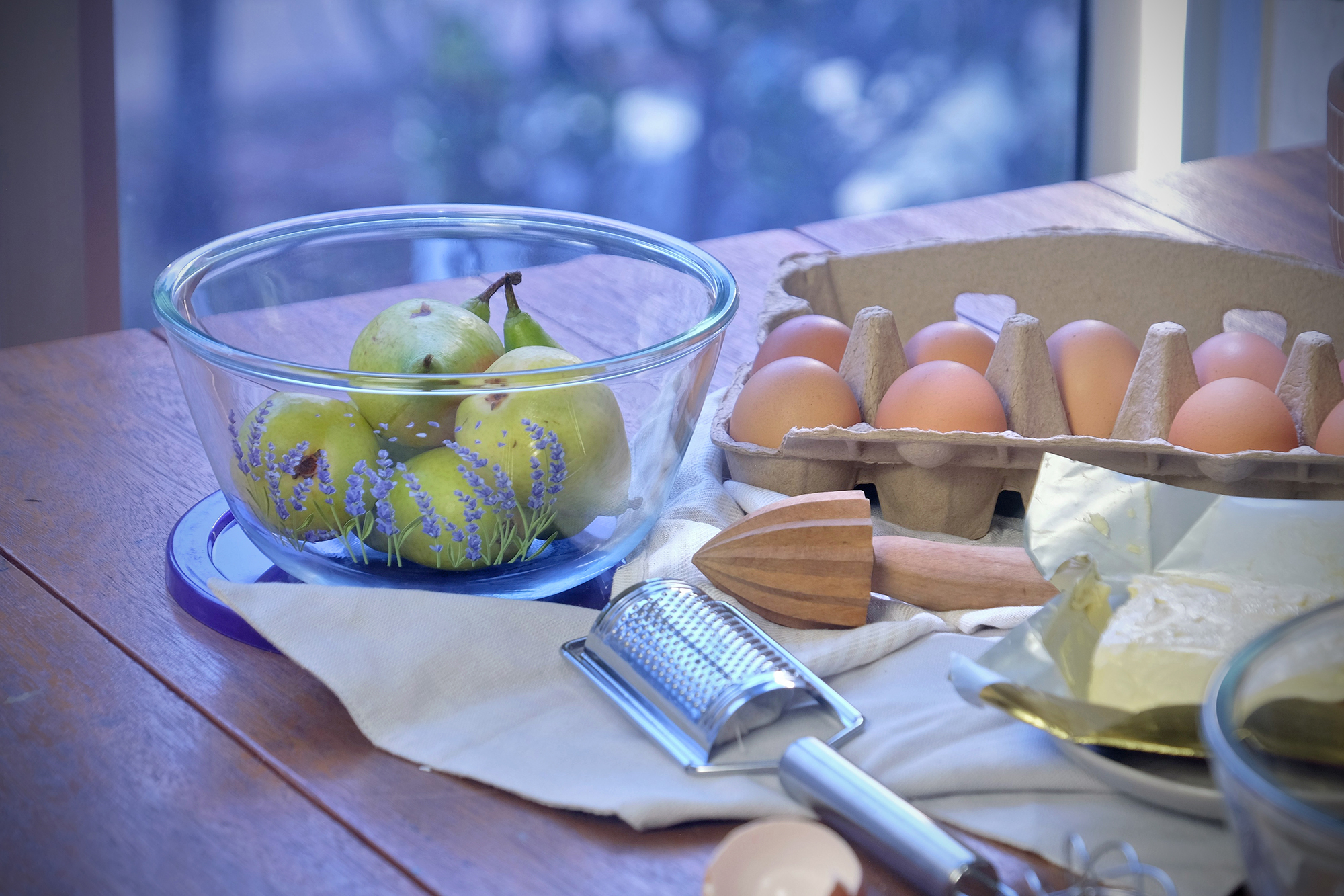 Ecolock High Borosilicate Glass Round Bowl with Lid Set 6pcs - Lavender