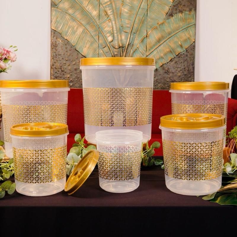 Jumbo Air Tight Canister Set 6pcs - Balang Raya Emas