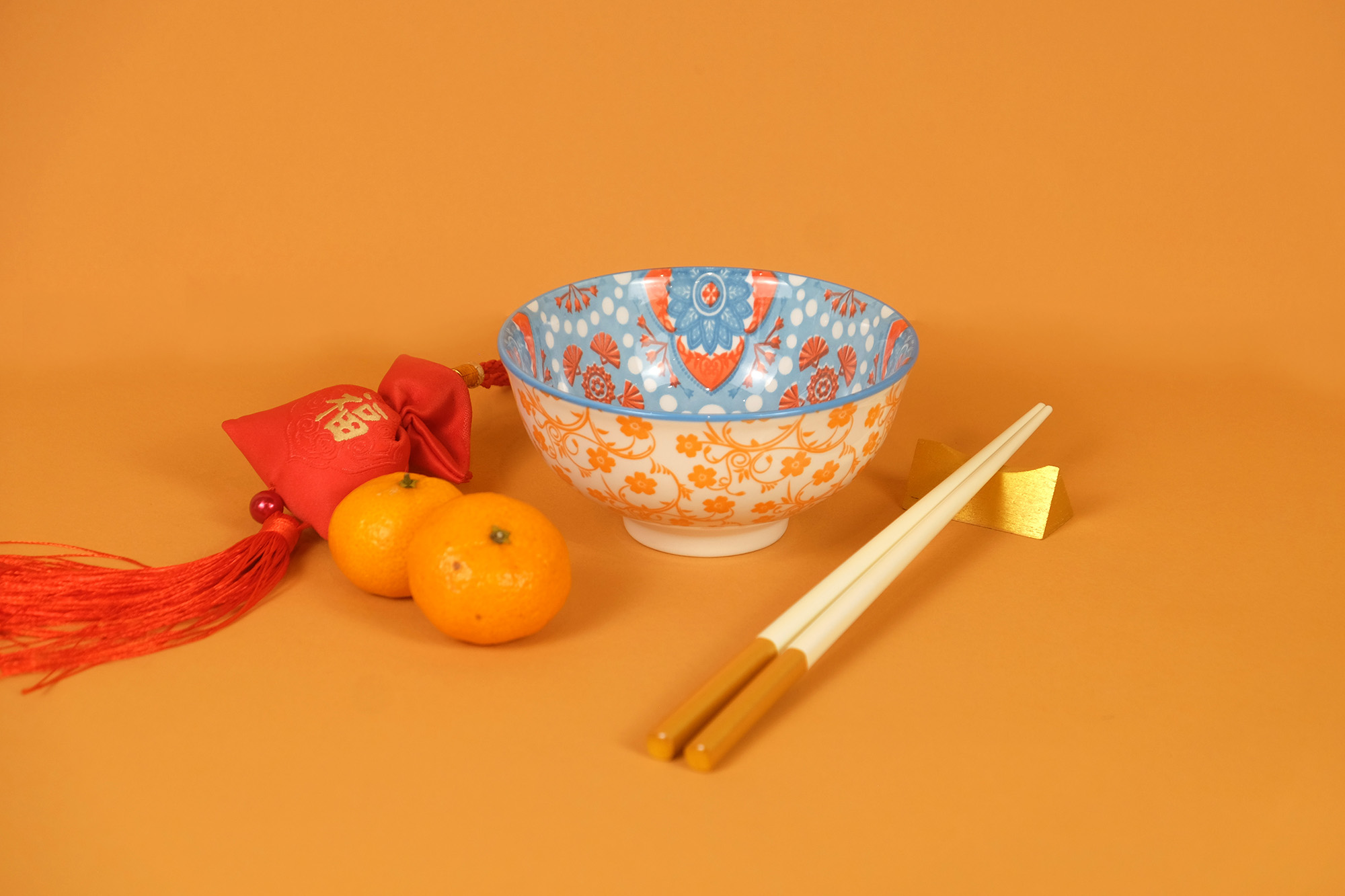 Harmonika Porcelain Rice Bowl 4.5" Set 4pcs - Oriental