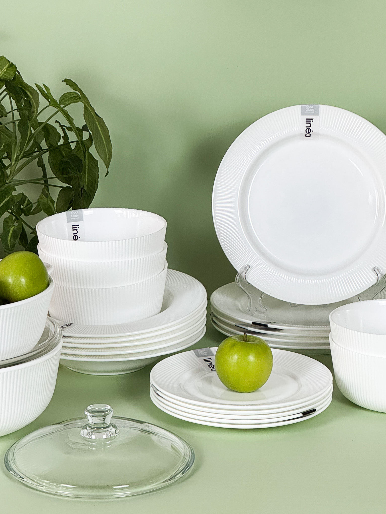 Dinexe Opal Glass White Soup Bowl 6" - Linea