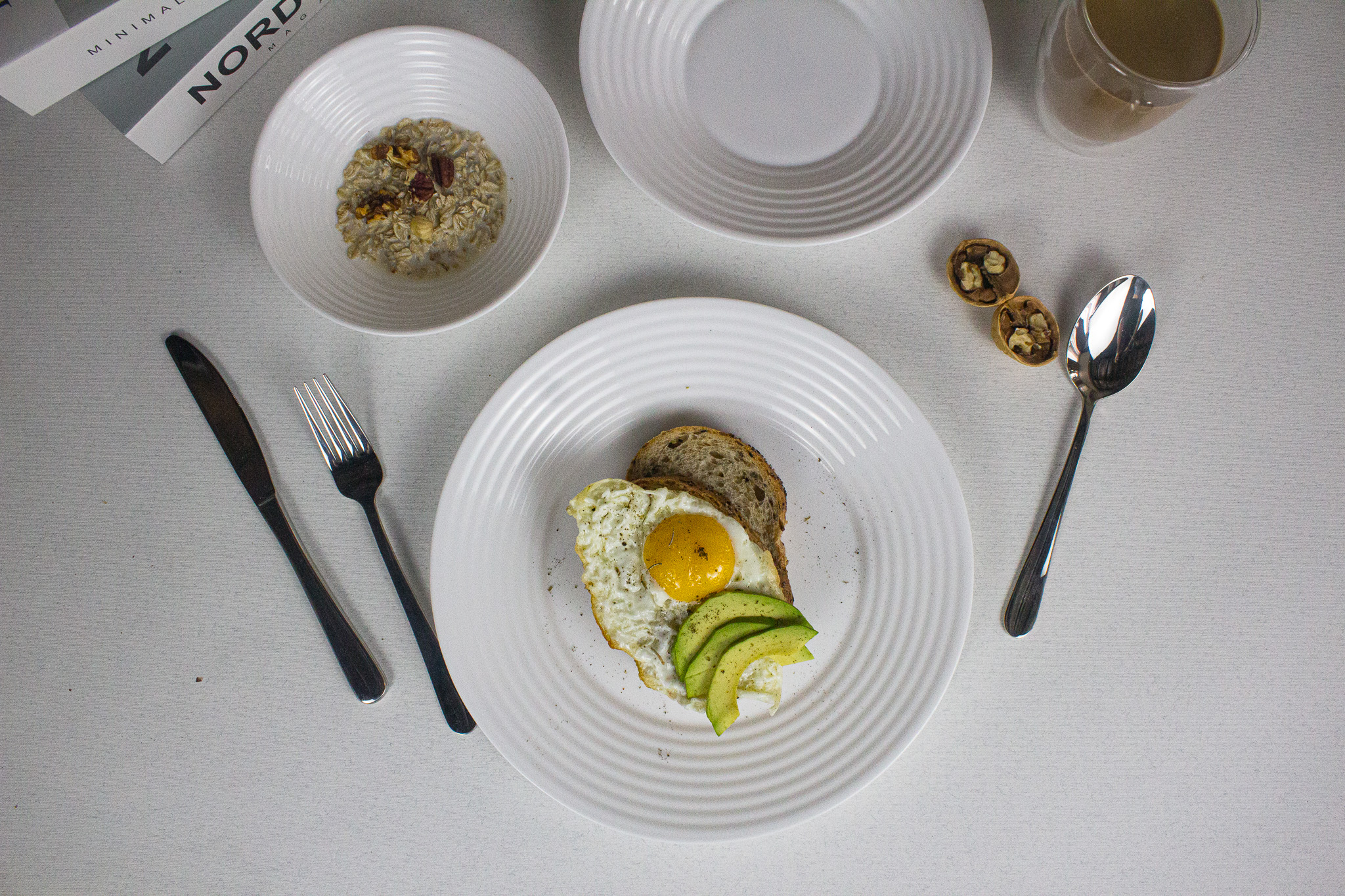 Dinexe Opal Glass White Dinnerware Set 12pcs - Minea