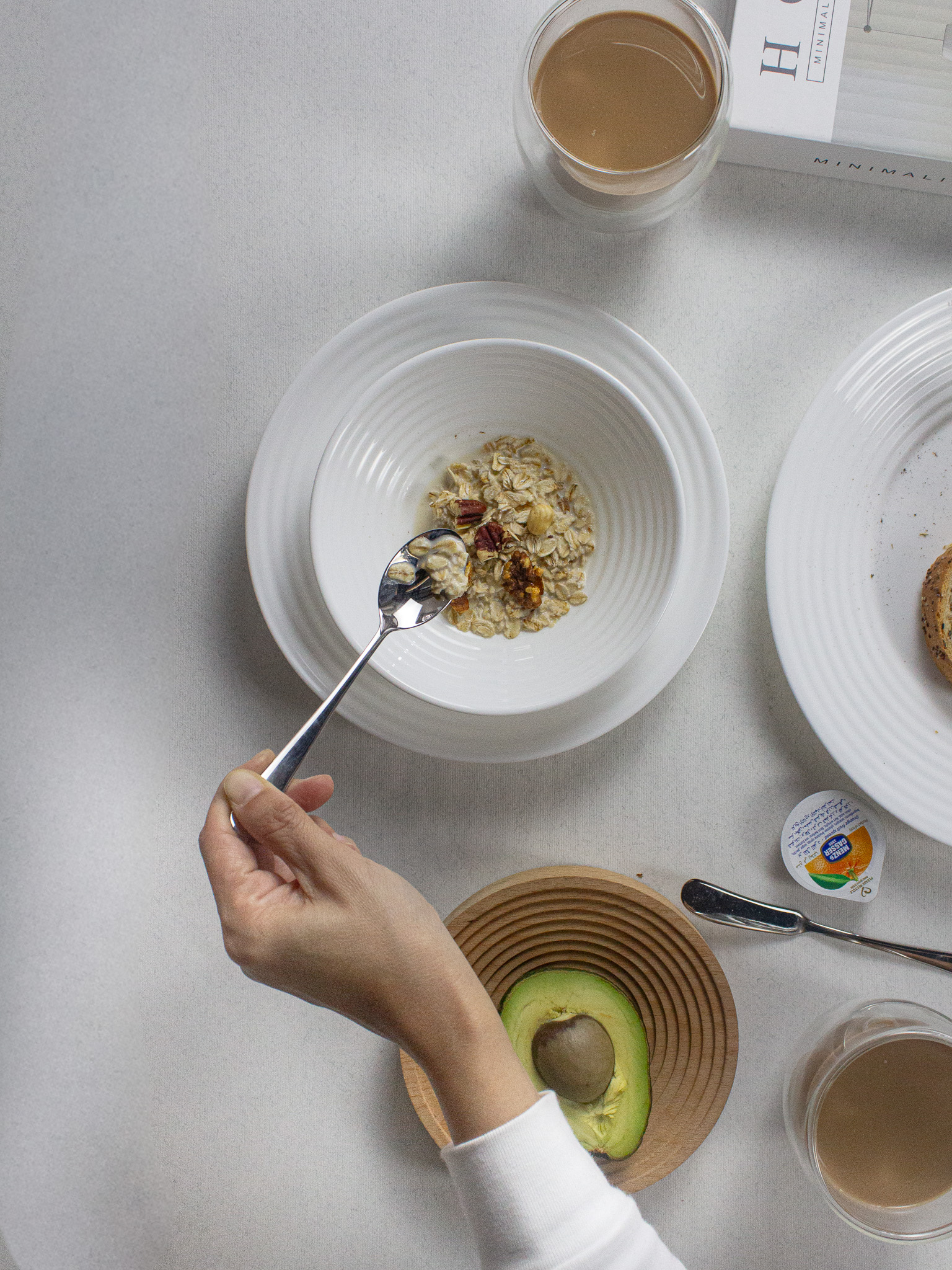 Dinexe Opal Glass White Dinnerware Set 12pcs - Minea