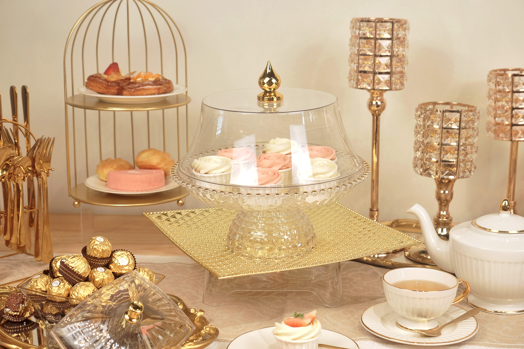 Fabian PET Round Serving Tray With Lid 27cm