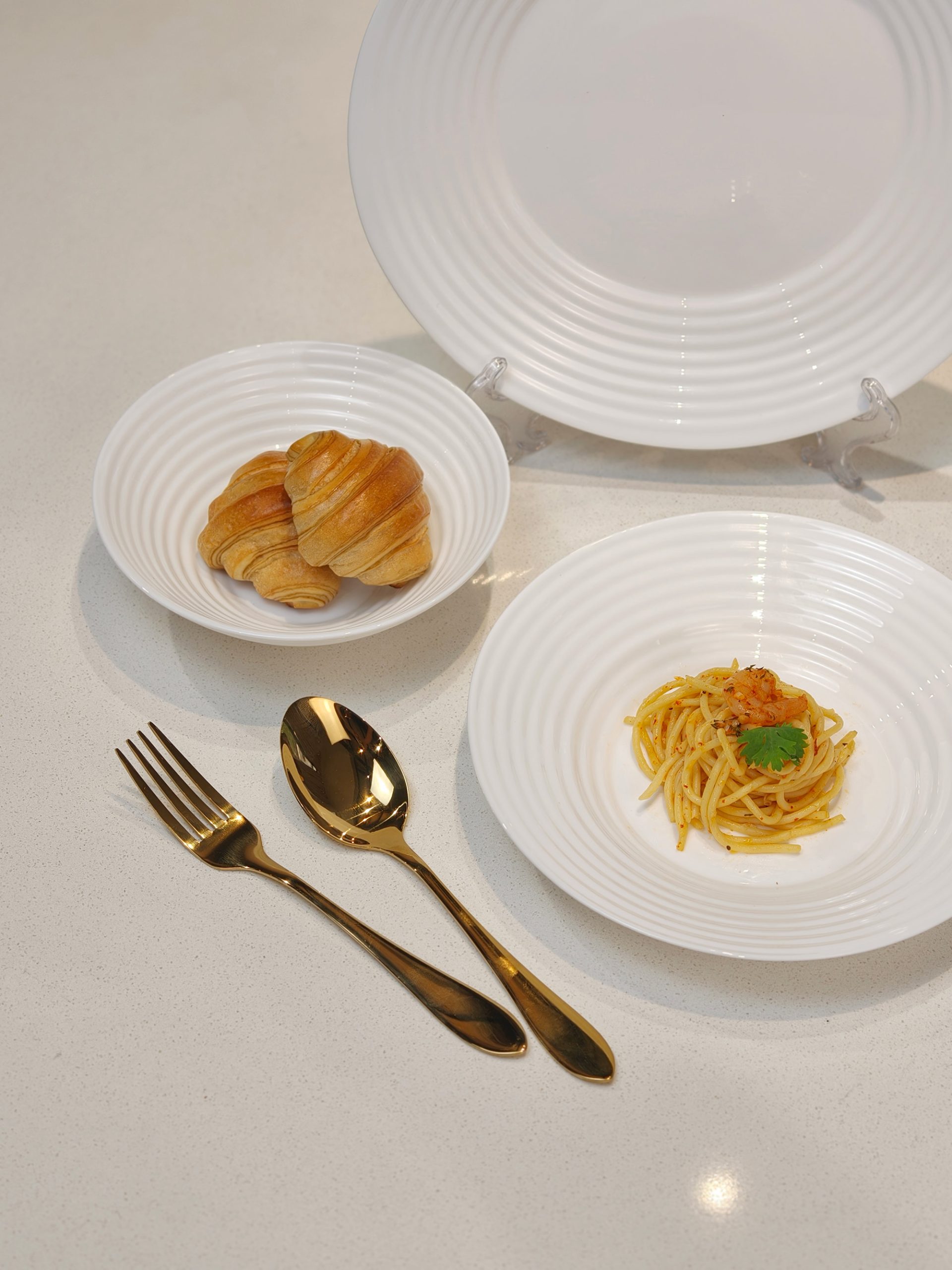 Dinexe Opal Glass White Dinnerware Set 12pcs Bundle Deal x 2 Sets - Minea [FREE S/S Cutlery 16 Pcs]