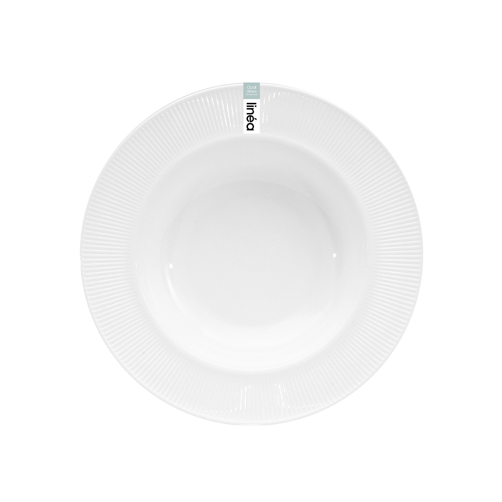 Dinexe Opal Glass White Soup Plate 9.5" - Linea
