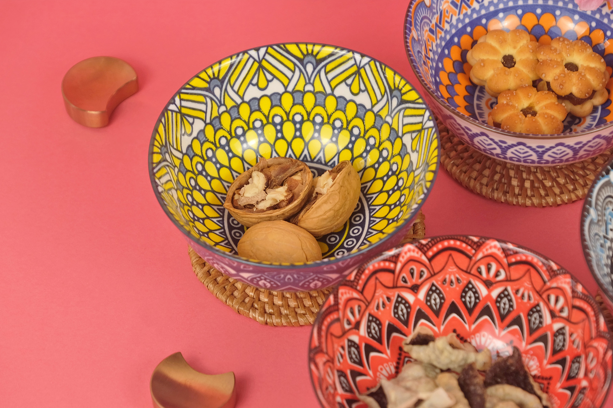 Harmonika Porcelain Rice Bowl 4.5" Set 4pcs - Oriental