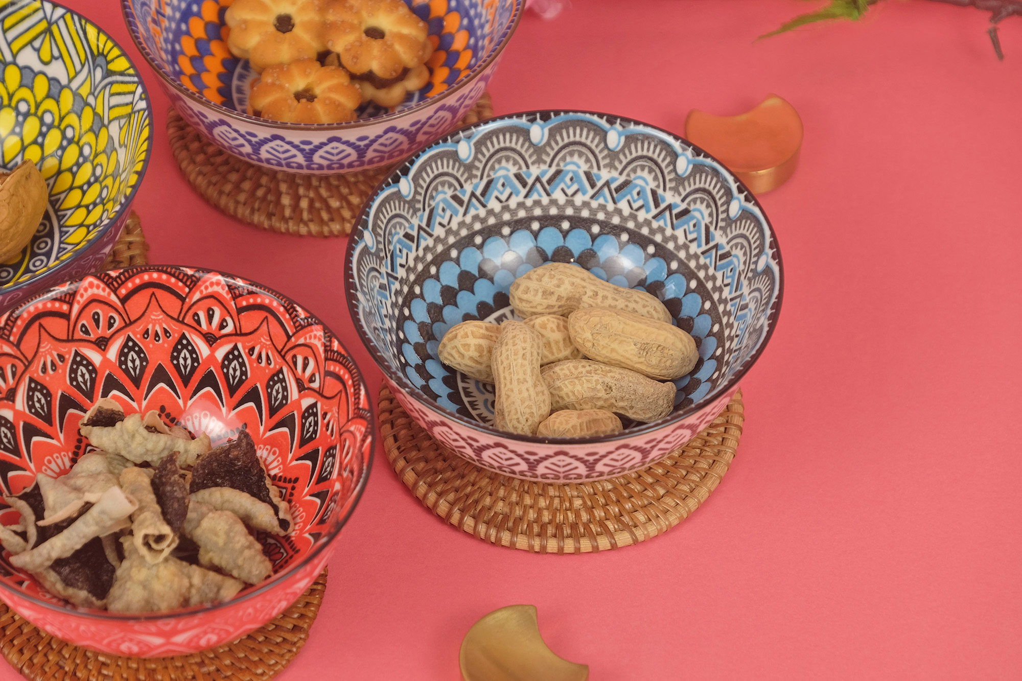 Harmonika Porcelain Rice Bowl 4.5" Set 4pcs - Oriental