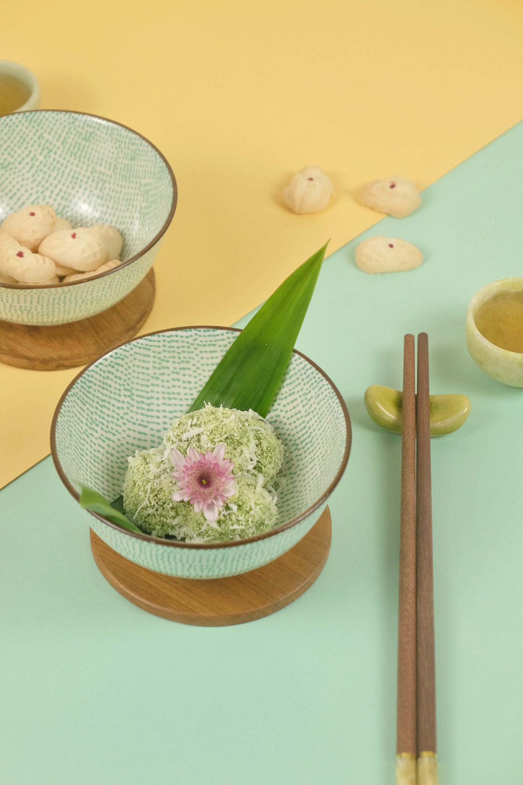 Harmonika Porcelain Rice Bowl 4.5" Set 4pcs - Oriental