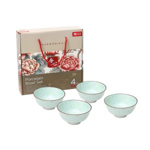 Harmonika Porcelain Rice Bowl 4.5" Set 4pcs - Oriental