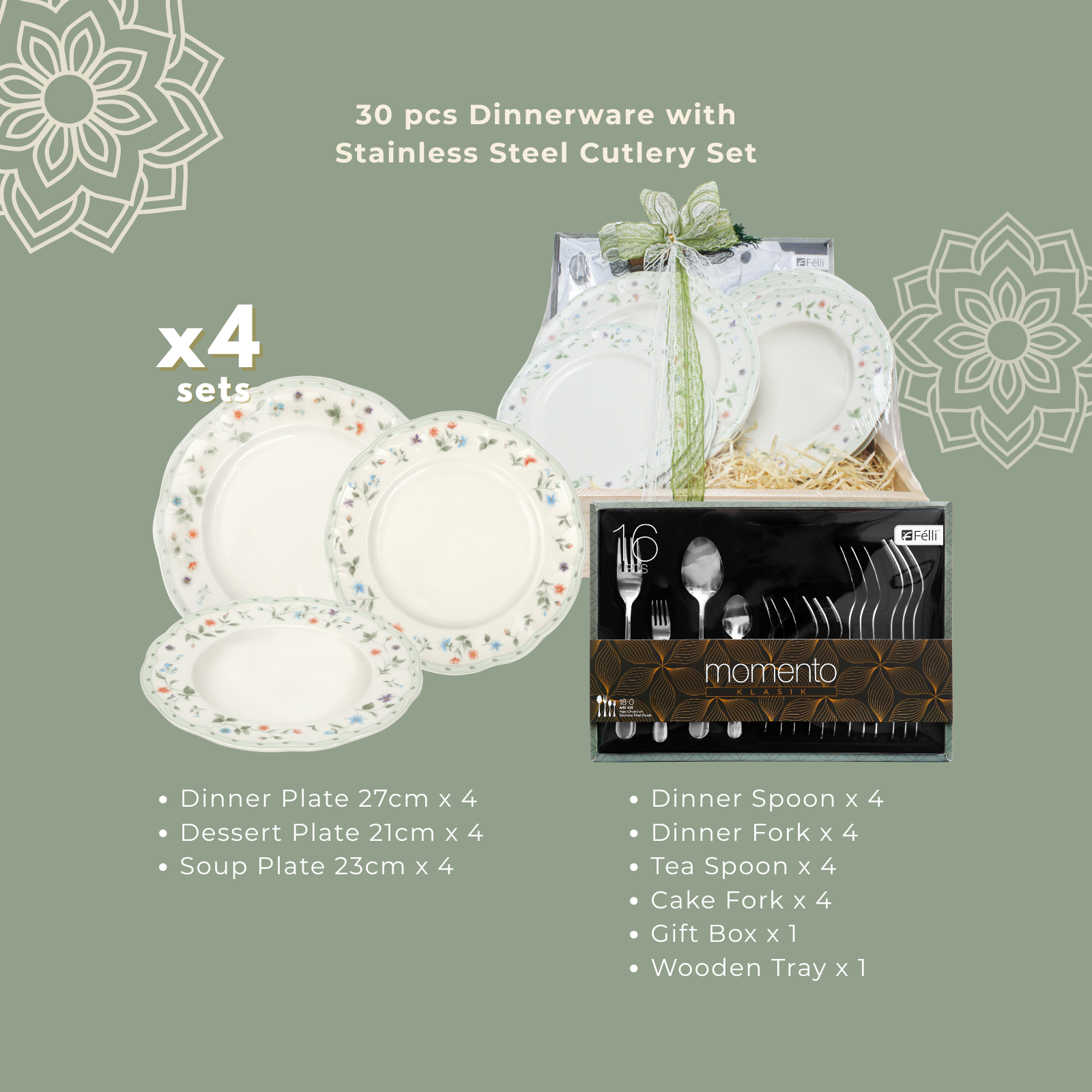 La Clarte Tableware Set 30pcs - Hamper A